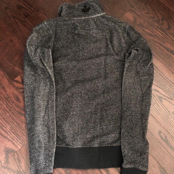 Roots Quarter Zip Sweatshirt in Salt and Pepper - Picture 2 of 4